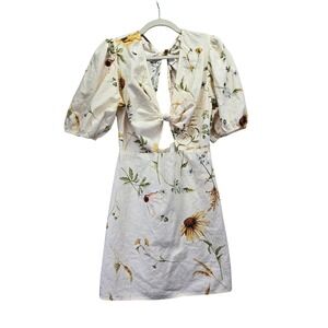 alaia denim dress EDITION 1986 REISSUE BLUE CUTOUT Size:4 US (S) The tiered skirt falls Jumeau Costume AiiRZ Elegant Deep V-Neck